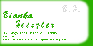 bianka heiszler business card